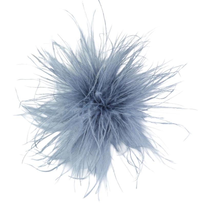 Handcrafted Natural Feather Flower Brooch, Full Radiating Design Badge with Pin Back and Hair Clip for Outfit Styling