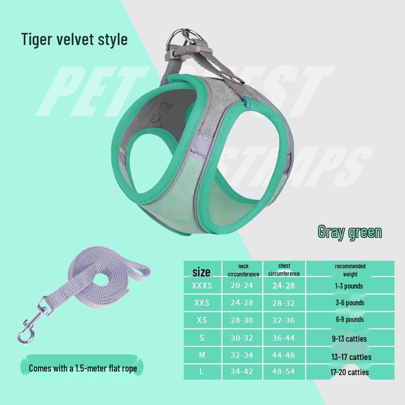 Anti-Escape Pet Harness & Leash for Small Dogs and Cats XXS