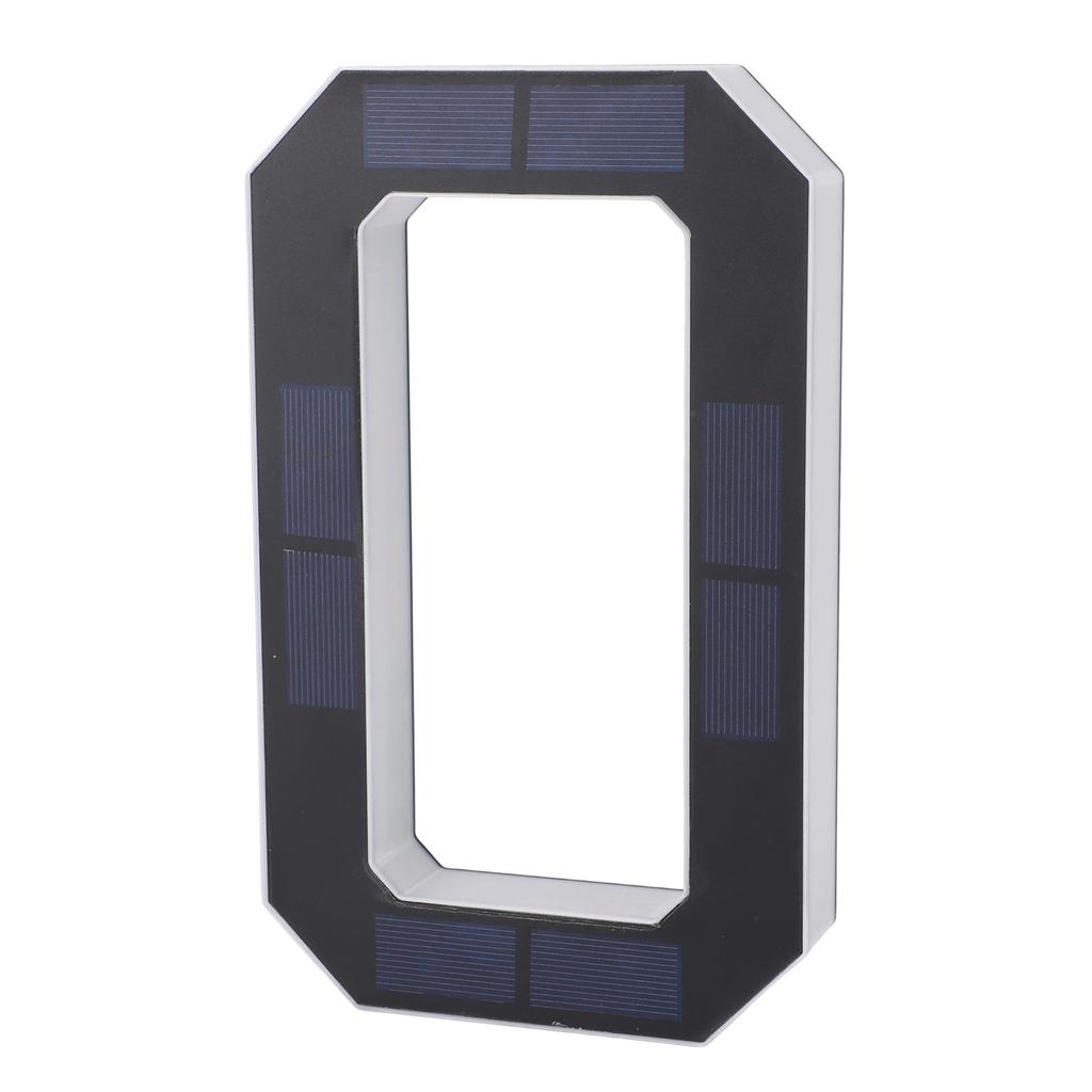LED Solar Lighted House Number Outside Light Up Water Proof LED Modern Address Sign Backlit Illuminated Exterior Black