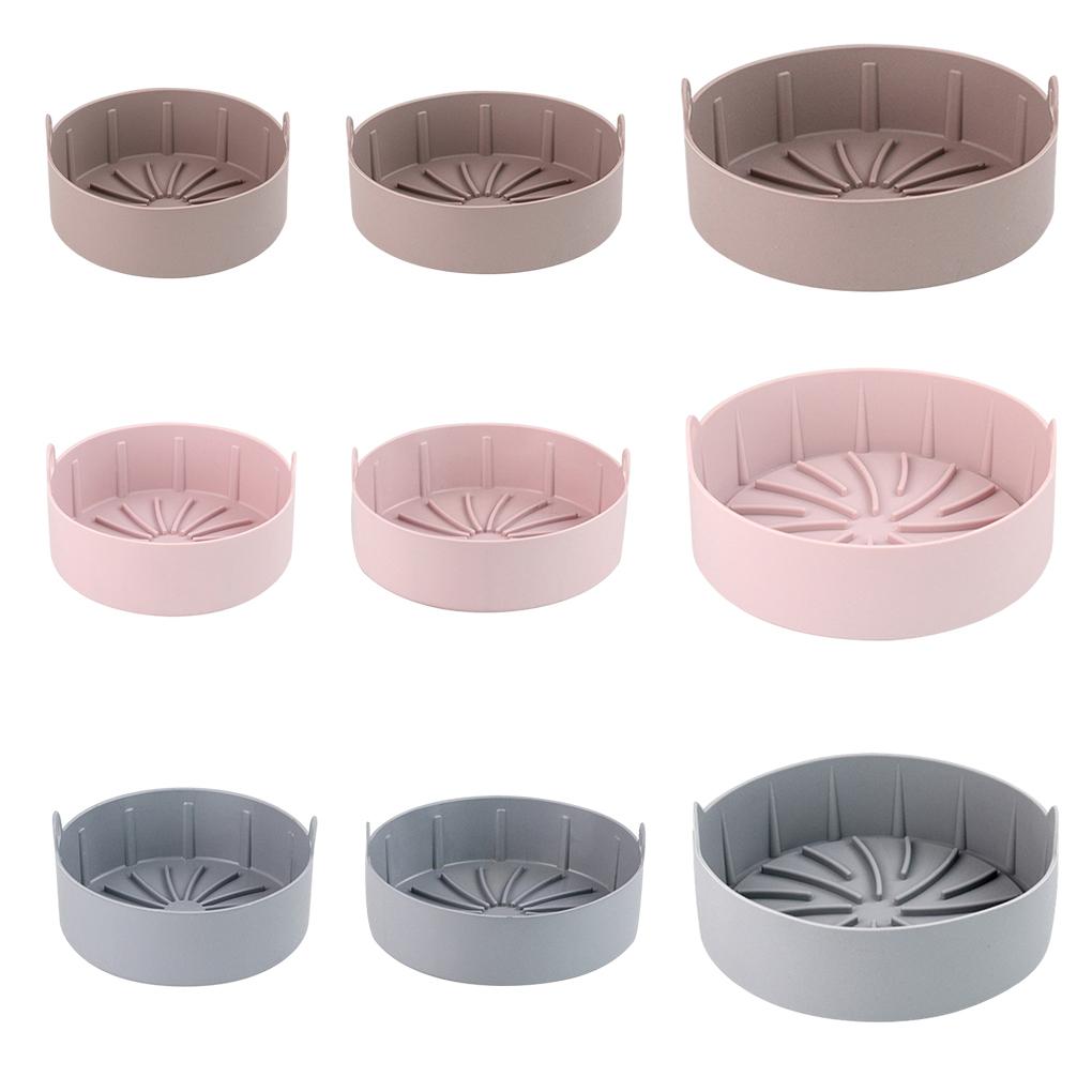 Airfryer Silicone Pot Round Heat Resistant Basket Plate Microwave Oven Liners Replacement Kitchen Cooker Baking Accessories