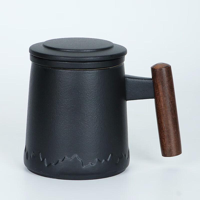 Ceramic Office Tea Mug with Lid and Filter