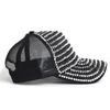 Baseball Cap Women Full Rhinestone Beads Mesh Cap Street Fashion Snapback Hats Casual Party Hip Hop Kpop Dance Cap Men Summer