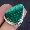 Anello in Argento Sterling 925 Fatto a Mano con Pietra Preziosa Malachite Naturale Misura 8 ETC-13745