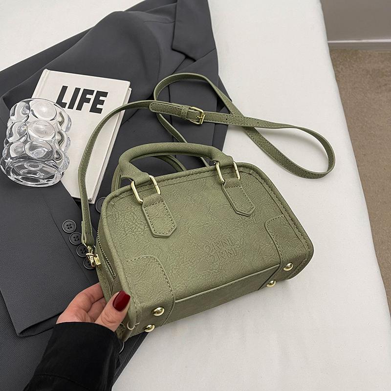 Trendy Small Pillow Bag for Women Solid Color Versatile Short Handle Handbags Spring New Zipper Crossbody Bags