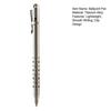 Yousheng 4.7" Length Titanium Alloy Ballpoint Pen Retractable Lightweight EDC Pen with Pocket Clip for Office Business School