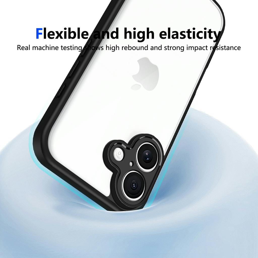 For iPhone 17 Case Matte Skin Touch Clear PC+TPU Shockproof Phone Back Cover