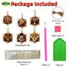 6pcs Pearl Diamond Painting Ornaments 2D Flat Wooden Tag Pendants  Christmas Theme