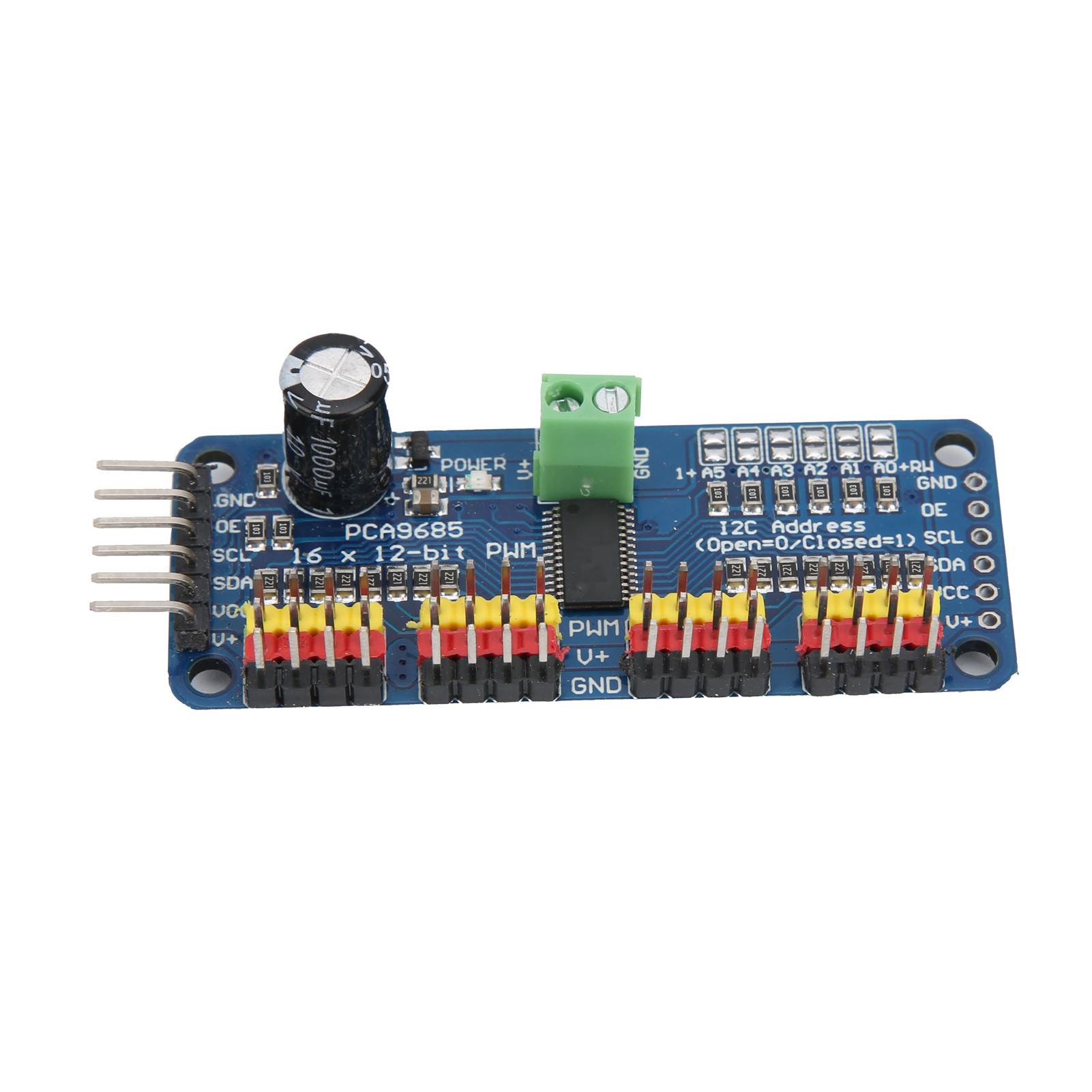

PWM Servo Driver 16‑Channel Motor Drive Board Module IIC Interface PCA9685 for Robot