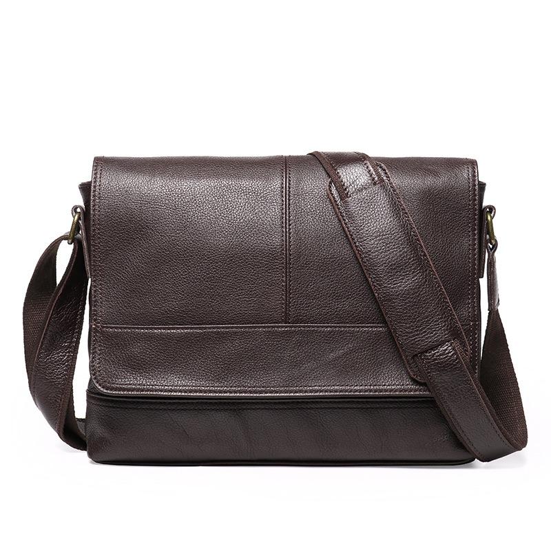 New Crazy Horse Leather Men's Bag Women's Leather Crossbody Bag Retro Old Men's Shoulder Bag