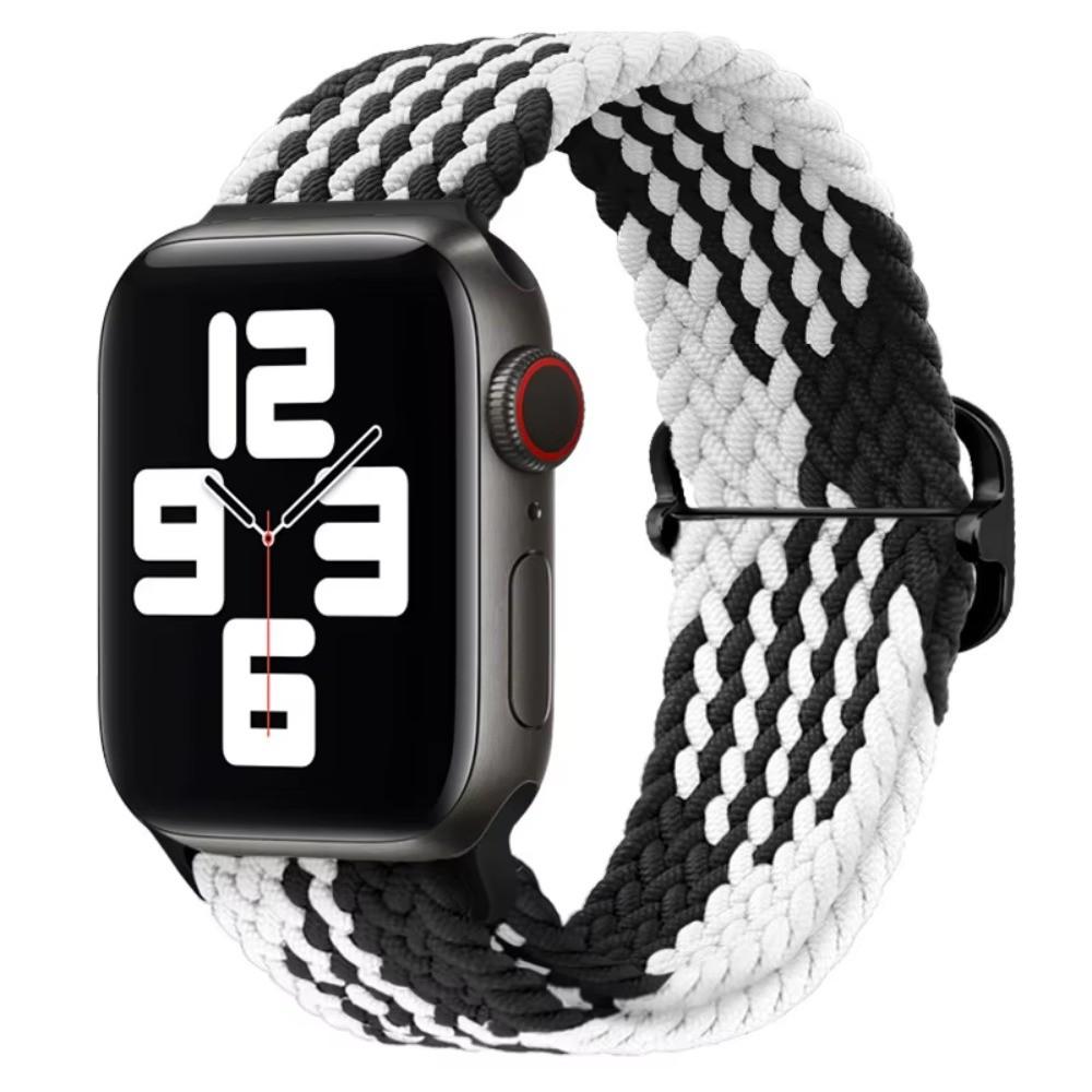 Braided Bracelet for Apple Watch Ultra 3 2 49mm 11 10 42/46mm Nylon Elastic Belt Bracelet for 9 8 7 41mm/45mm 6 5 4 SE3 40/44mm