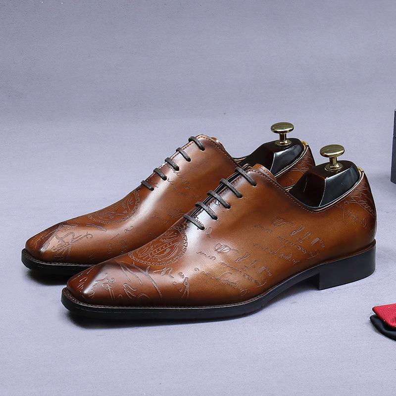 Whole Leather Genuine Leather Oxford Cowhide Inner Drill Men's Dress Business Leather Shoes Men's Shoes