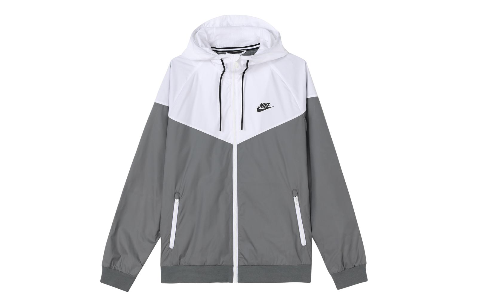 Nike Color Block Sports Hooded Logo Jacket AT5271-084 M