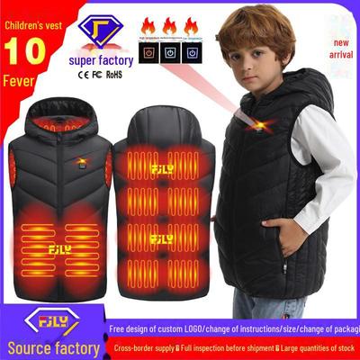 Gilet chauffant électrique pour enfants: Chaleur corporelle intelligente avec chauffage à dix zones pour une utilisation en extérieur.