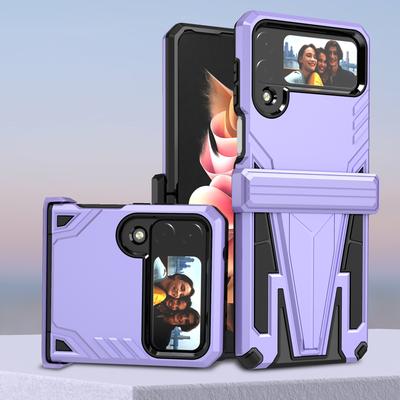 Hard Protection Dual Layer Folding Case For Samsung Galaxy Z Flip4 5g Flip 4 Zflip4 Stand Holder Fashion Phone Accessories Cover