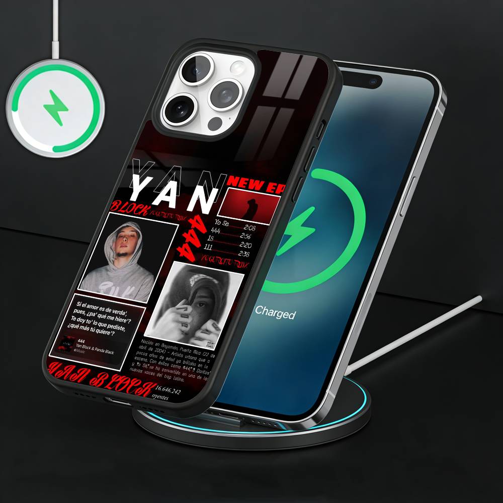 Yan Block 111 444 Rapper Phone Case For iPhone17,16,15,14,13 Plus,Pro Max Magnetic For Magsafe Wireless Charging iPhone17Pro