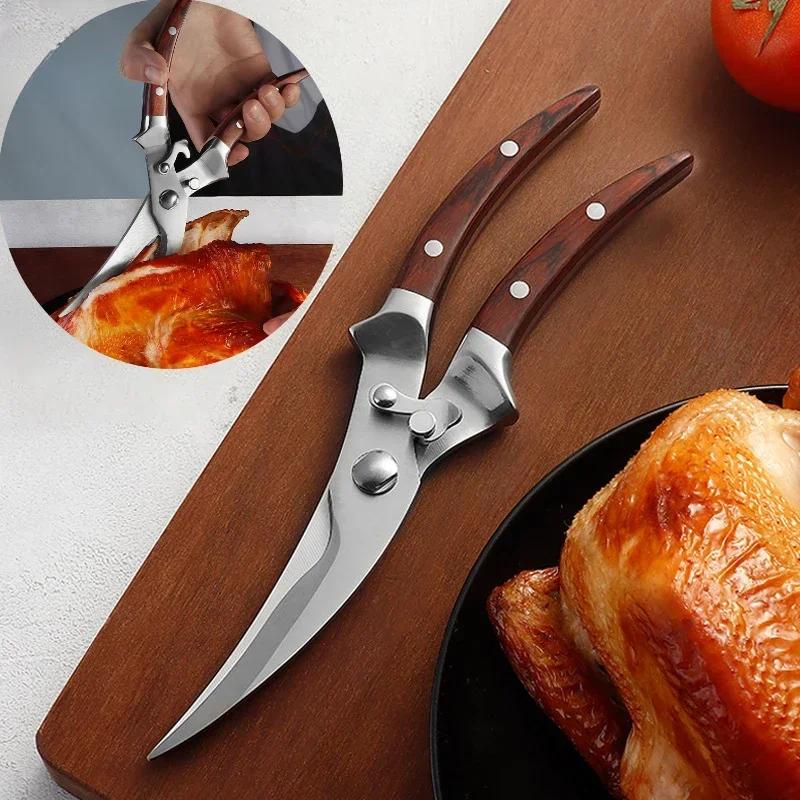 Practical Kitchen Knife Strong Scissors High Quality Chicken Bone Kitchen Shears Cutter Stainless Steel Scissors Scale Clean