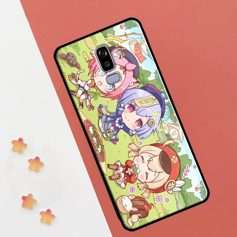 Genshin Impact Chibi Case For Samsung Galaxy J8 2018 A7 A9 A6 A8 J4 J6 Plus J1 A3 A5 2016 J3 J5 J7 2017 Cover