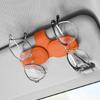 Multifunction Leather Sunglasses Card Holder Car Sun Visor Glasses Mount Hanger