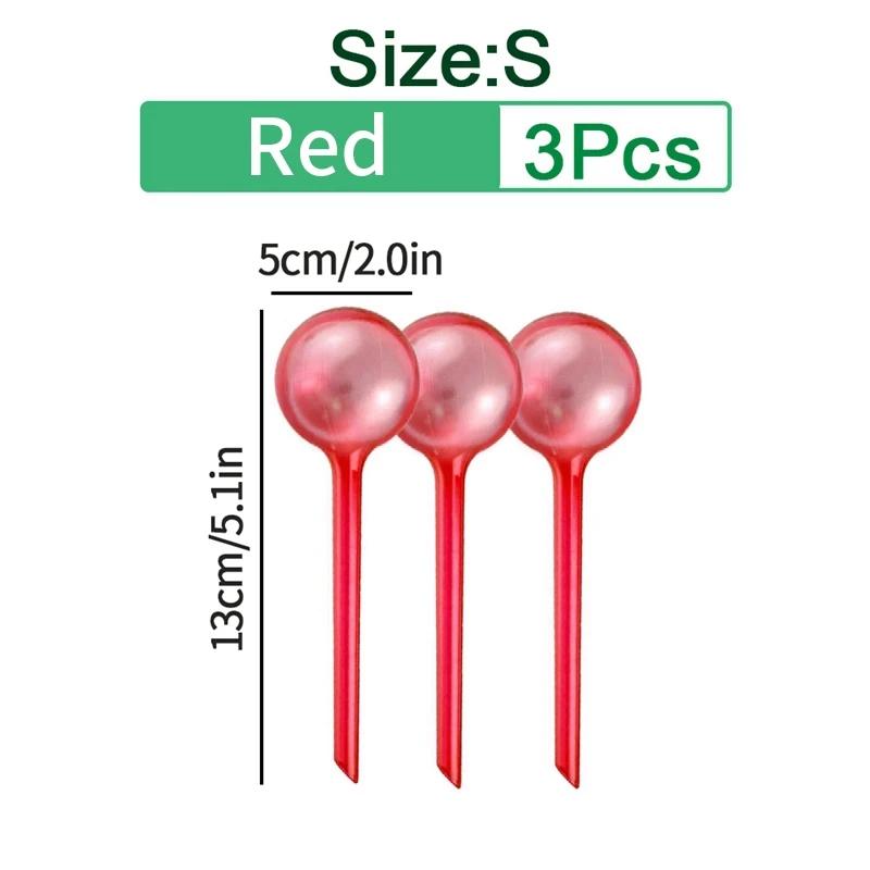 3Pcs Plant Self Watering Sphere Automatic Watering Clear Plastic Plant Water Bulbs Drip Irrigation System Household Garden Flower Plant