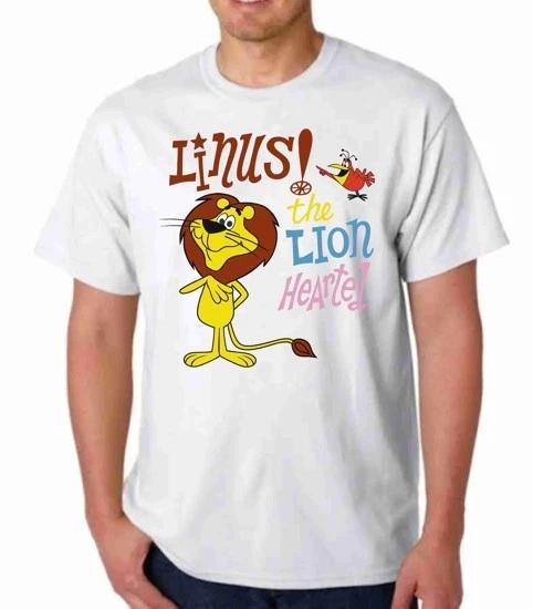 LINUS THE LION HEARTED T-T-shirt RETRO CARTOON TEE CEREAL FANS ANIMATION 4XL