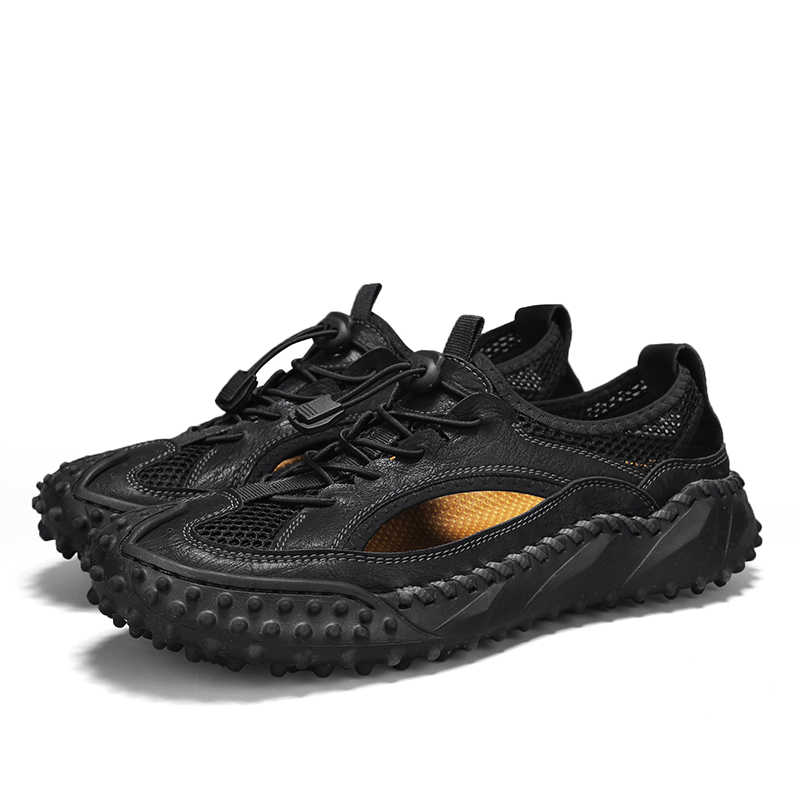 Fashion Normal Leather Round Foot Men 35 Size Sneakers Casual Bity Golf Shoes Sport Industrial Sewing First Degree Brand Shoose