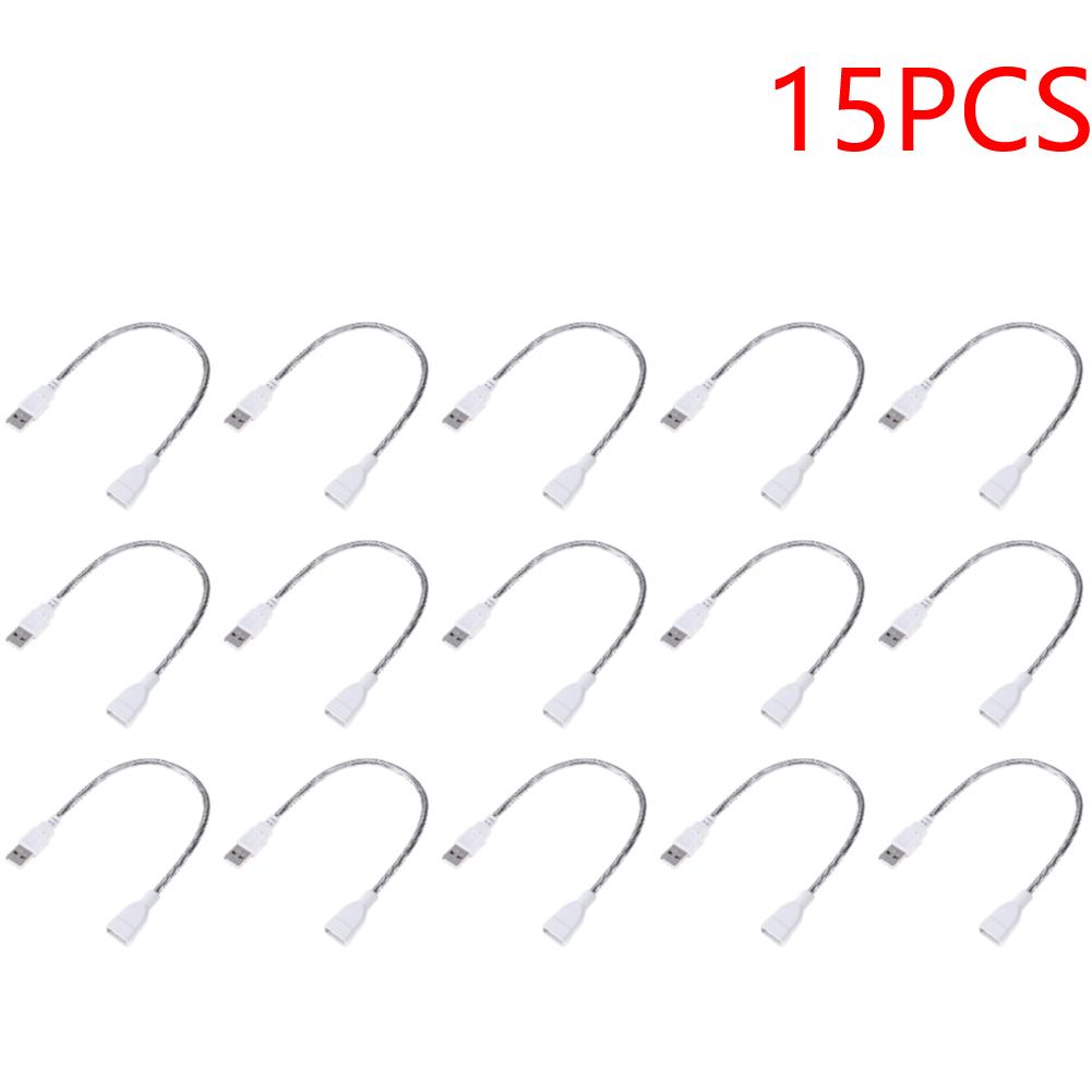 29cm USB Male To Female Extension Cable LED Light Adapter Wire Metal Flexible Tube