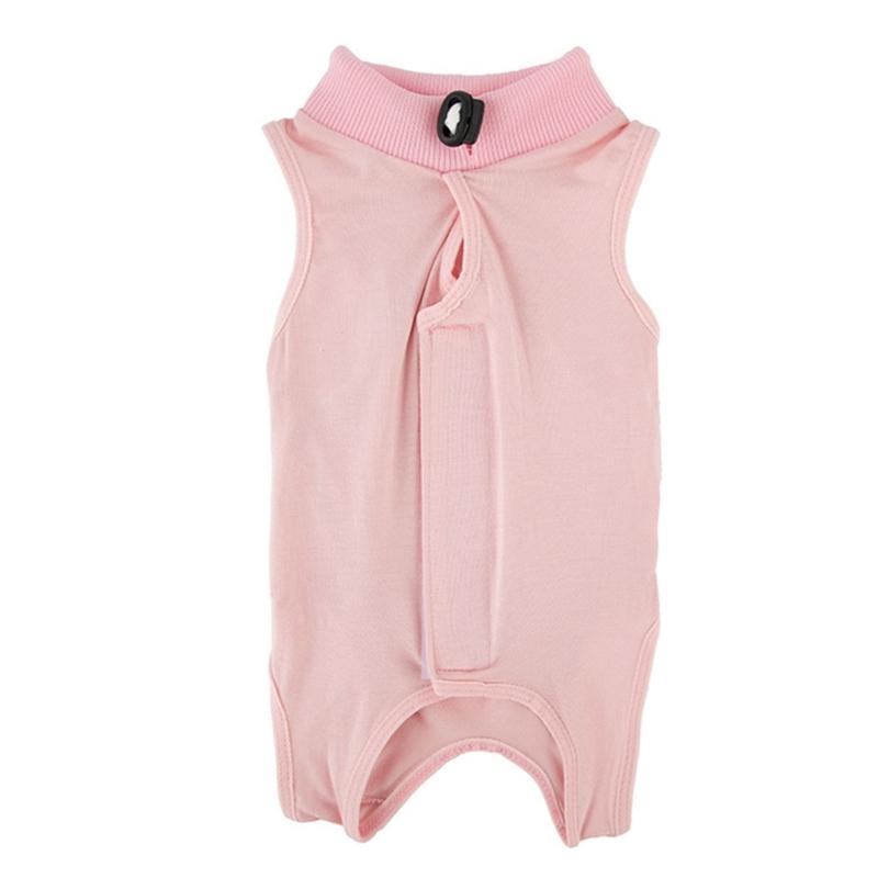 Pet Recovery Suit for Cats After Surgeries Protects Abdominal Area from Licking Features Tailored Opening for Male Cats
