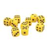 30 STÜCK Würfelset 16MM Kunststoff 6-seitig Runde Ecken Würfelwürfel für Tischspiele Brettspiele Gelb