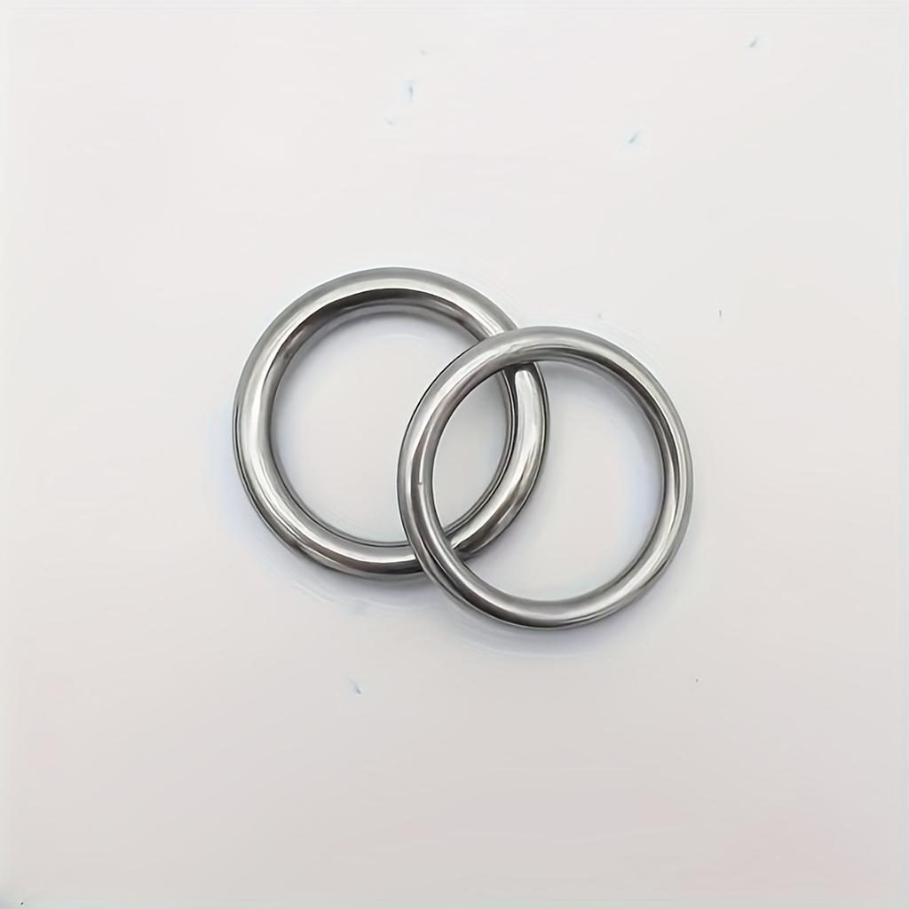 20pcs Stainless Steel Solid round Ring Seamless Welding Pet Ring Net Hand Pulling Ring Decorative O-Ring Lift Ring
