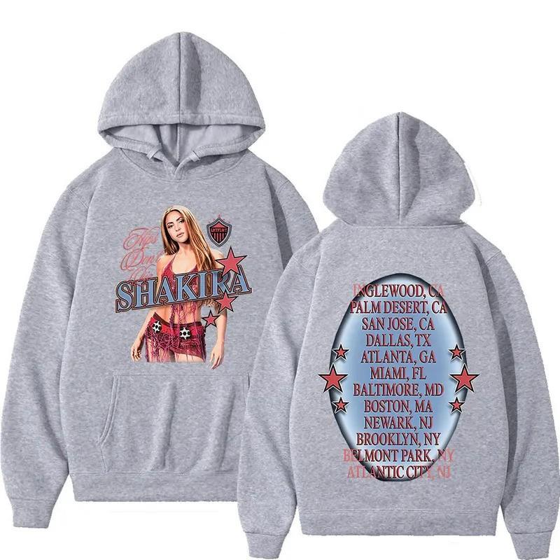 Shakira Las Mujeres Ya No Lloran 2026 World Tour Hoodie Men - Graphic Print Cotton Blend Pullover Sweatshirt