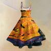 Women's Casual Sleeveless Halloween Print Dress for Holiday Parties and Everyday Wear