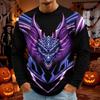Men's Halloween Long Sleeve T-Shirt Neck Loose Fit Casual Versatile Top