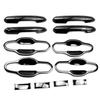 Gloss Black Car Styling Door Handle + Bowl Cover Trim Kits Exterior Accessories For Toyota RAV4 2019 2020 2021 2022 2023 2024