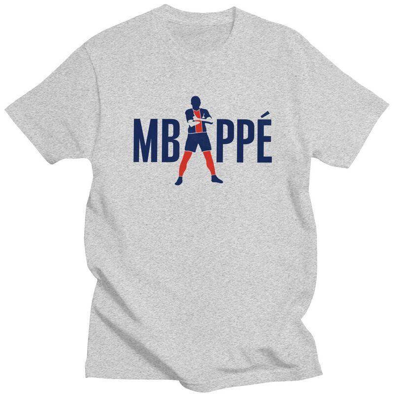 Individuelles Fußball Mbappes T-Shirt für Herren 100% Baumwolle T-Shirt Freizeit-T-Shirts Kurze Ärmel Fußball-Liebhaber T-Shirt Kleidung