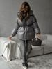 Manteaux à capuche en coton chaud pour femmes, mode, col montant, fermeture éclair, veste épaisse, vêtements d'extérieur féminins, vêtements d'extérieur pour le trajet