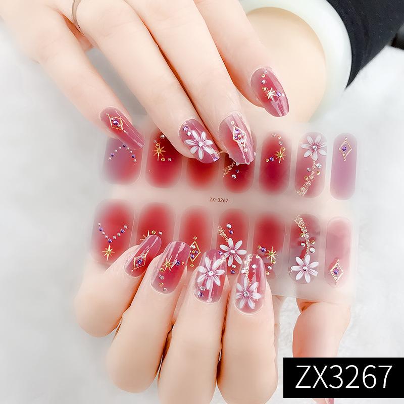 

Трехмерная водостойкая и необжигаемая гель-лак для ногтей, пленка для ногтей, простой стиль, высококачественная пленка для дизайна ногтей, бумажная наклейка для ногтей ZX3267