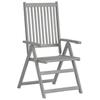 vidaXL Verstellbare Gartenstühle 4 Stk. Grau Massivholz Akazie