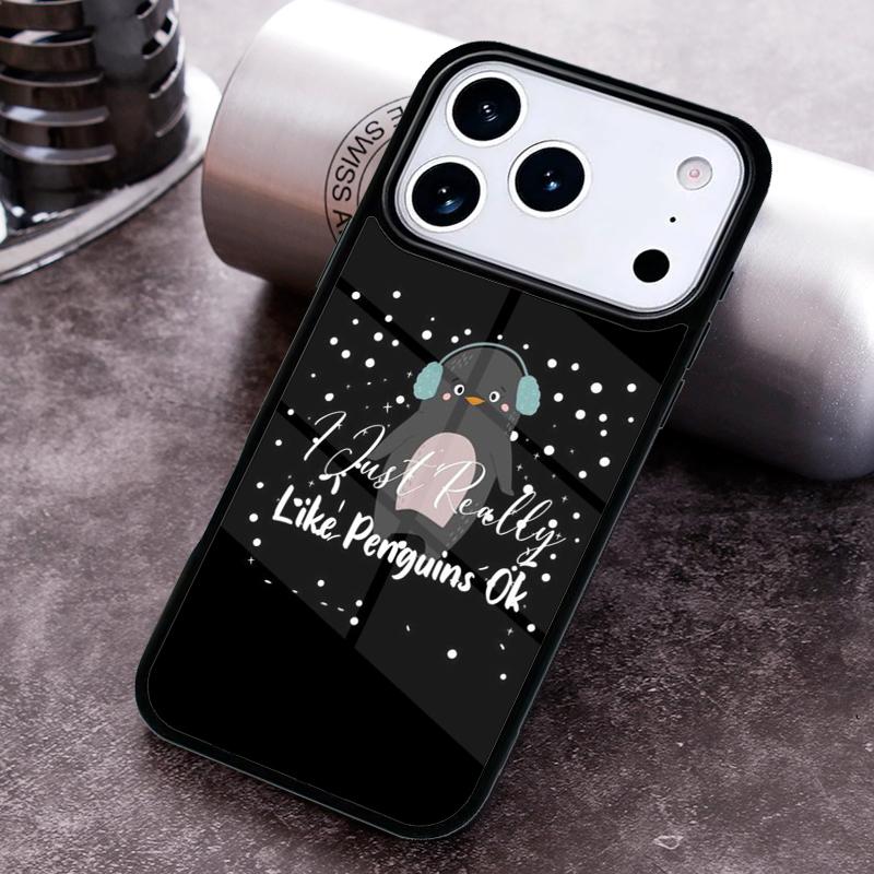 

Мне Просто Очень Нравятся Пингвины ОК Чехол для Телефона для iPhone 17 16 15 Pro Max Air 14 13 12 11 Plus Ударопрочный Чехол iPhone Air