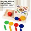 Wooden Early Educational Gear Coin Box Puzzle Toy Children Development Gift