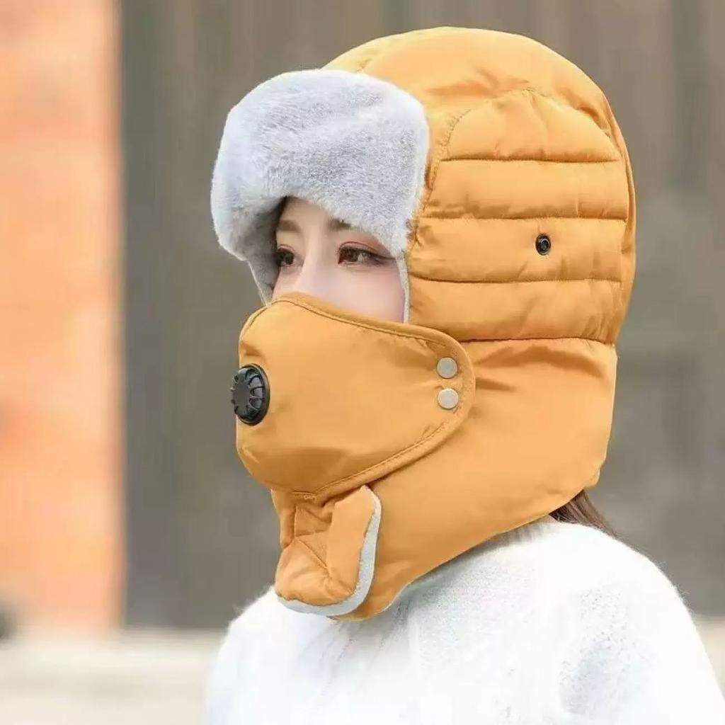 Winter Cycling Hat Thermal Thickened Cotton Multifunctional Ski Mask Men's Winter Warm Lined Lei Feng Hat Hat