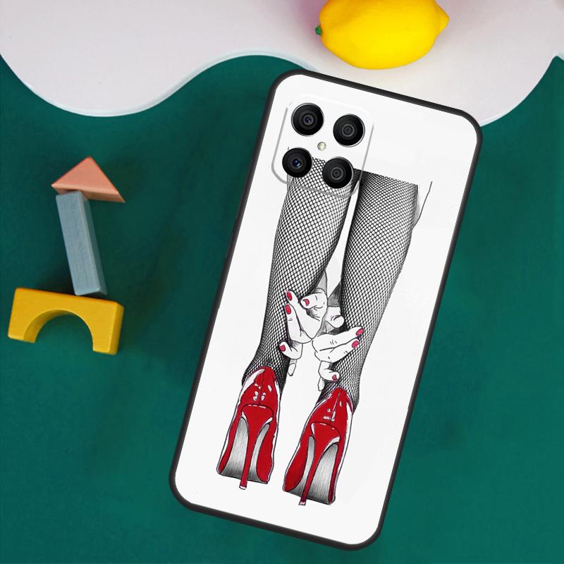 Fashion High Heels Case For Honor Magic 7 Lite 5 6 Honor 200 Pro 50 70 90 Lite X9a X8a X8 X9 X8b X9c X9b Cover