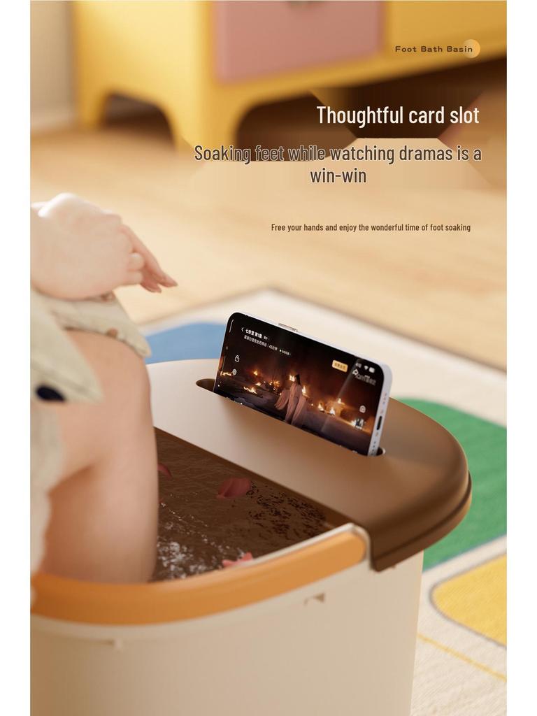 Deep Calf Foot Spa: Foldable Foot Bath Bucket with Thickened Plastic Basin