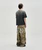 NOT4NERD Triple Sanctuary Bleach Washed Loose Cropped T-Shirts - Charcoal