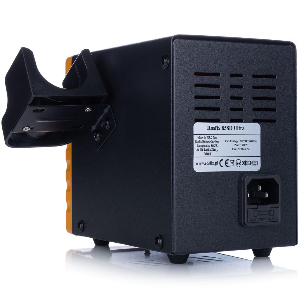 Rosfix 858D Ultra Sıcak Hava 700W – Havya İstasyonu ve Plastik Kaynak Makinesi | 100-500°C | 120 l/dk | 3 Başlık ve Havya Sensörü