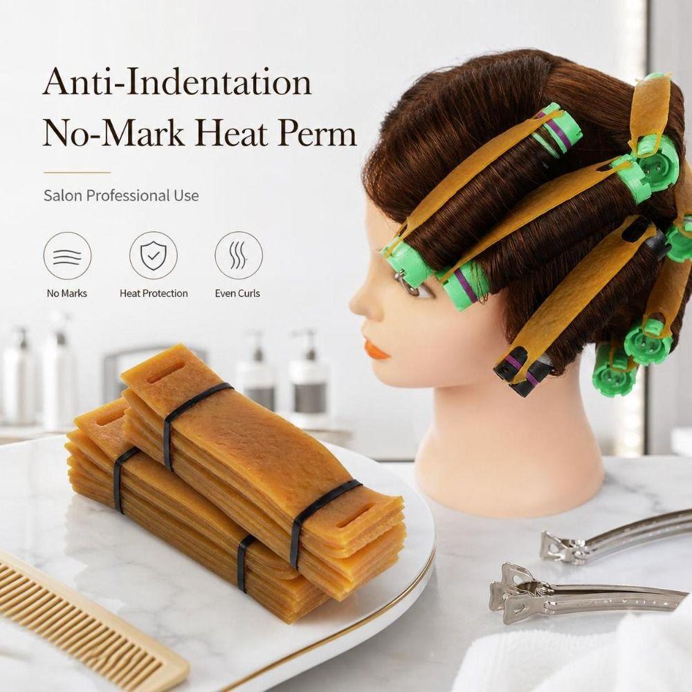 10pcs Anti Indentation Hair Perm Bar Tool Elastic Hair Roller Fixing Clip Hair Salon