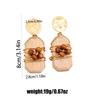 Vintage Maillard Bead Earrings Bohemian Imitation Wood Hand-wound Earrings