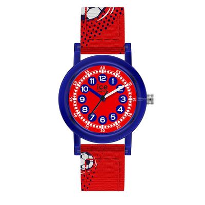 Kids Ice Learning Wristwatch 022694 Red Football 32mm Small 3 Hands Ladies Children