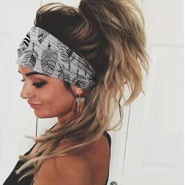 

Женская летняя ветрозащитная повязка на голову для йоги из молочного шелка с принтом 2025 One Size белый