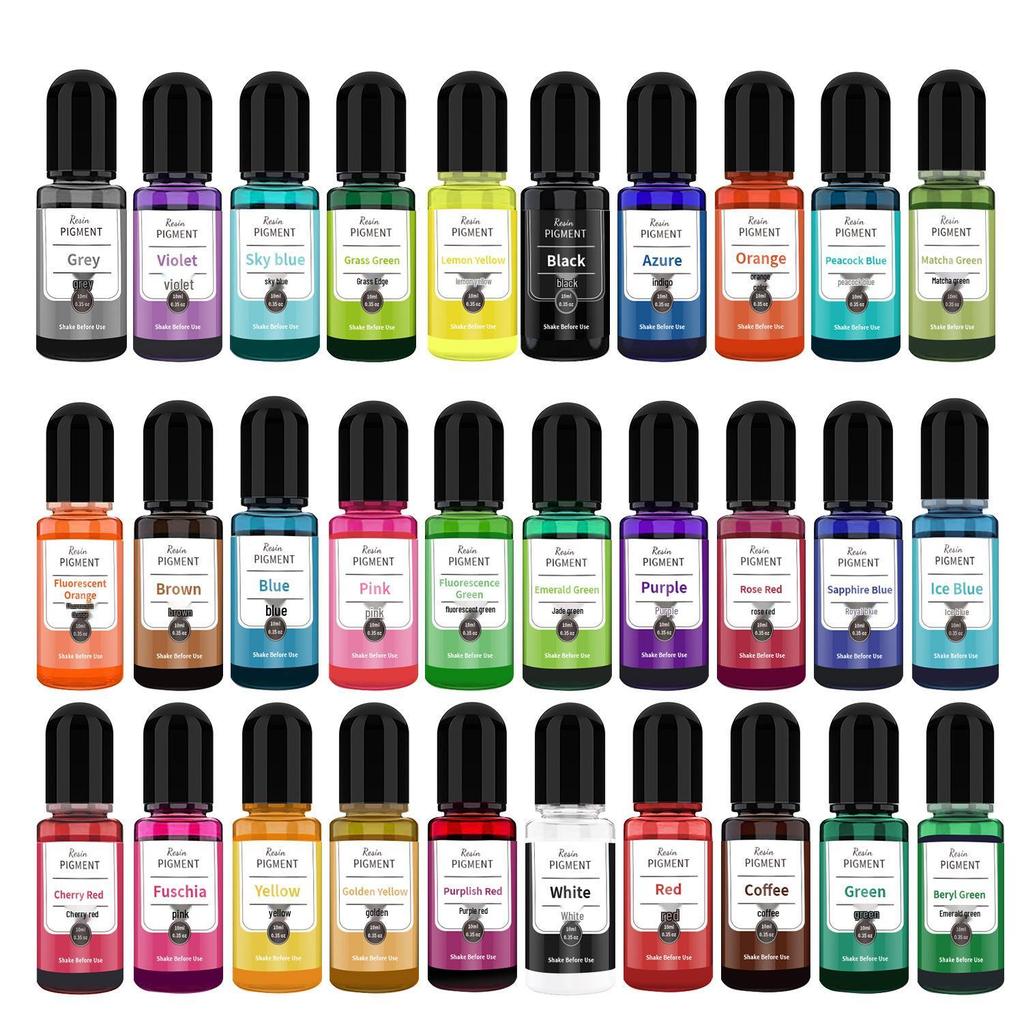 30-farebný univerzálny pigment pre DIY epoxidovú živicu, AB & UV lepidlo