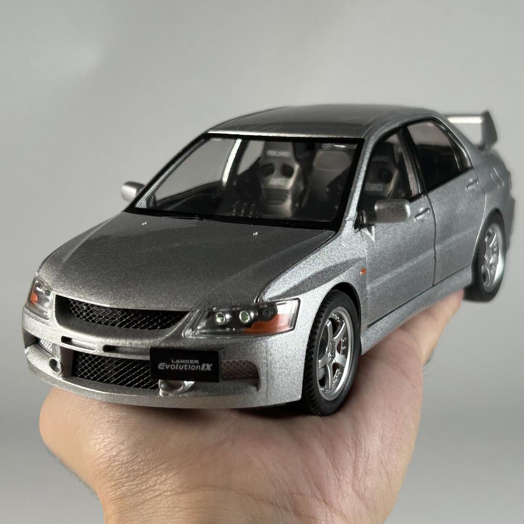 ABAM1 JDM 1:24 Mitsubish Lancer Evolution EVO9 compact car Alloy Metal Diecast Model Car Sound & Light Pull Back Collection Hobby Gift